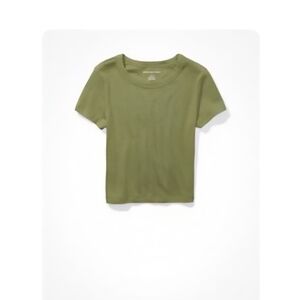 American Eagle Outfitters Olive Crop Top